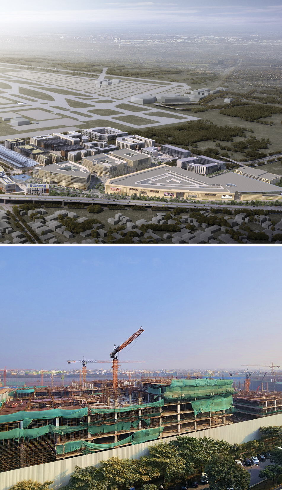 Actual image of construction of Worldmark Phase II