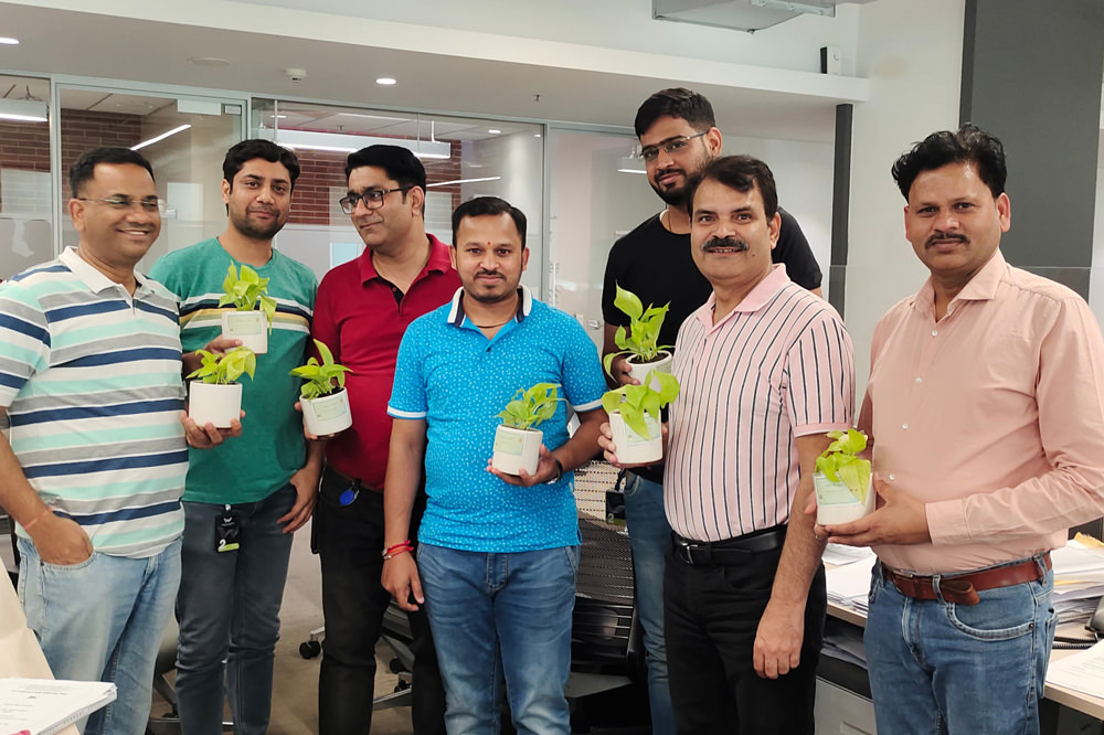 Celebrated Earth Day by distributing a plant to each employee, ensuring a clean and green workplace